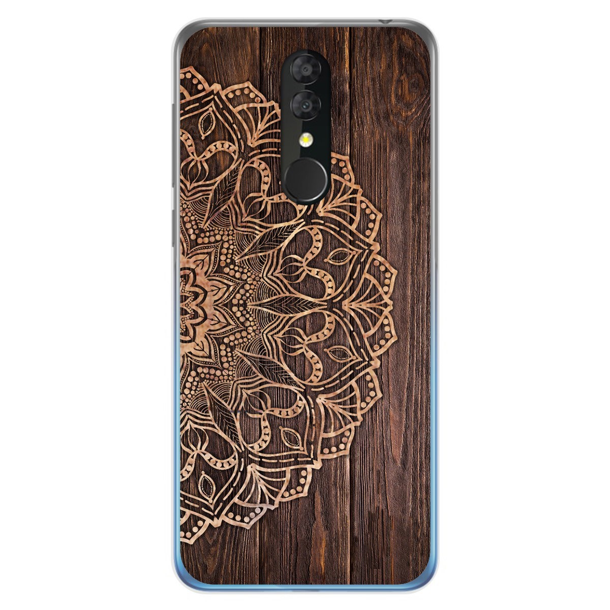Funda Gel Tpu para Alcatel 3 2019 diseño Madera 06 Dibujos