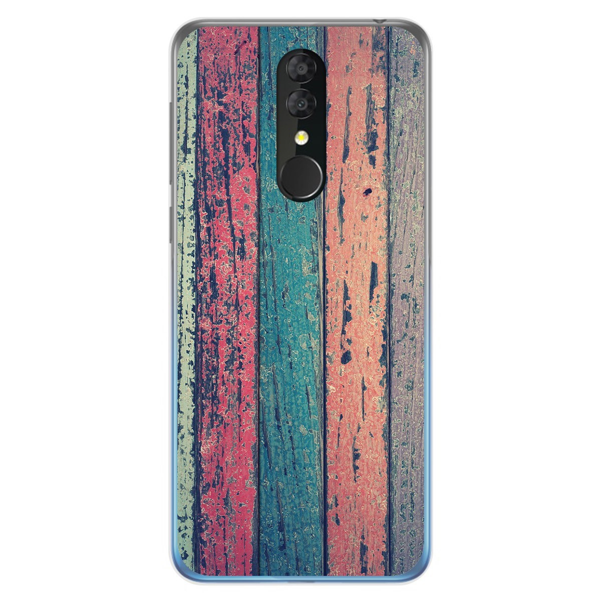 Funda Gel Tpu para Alcatel 3 2019 diseño Madera 10 Dibujos