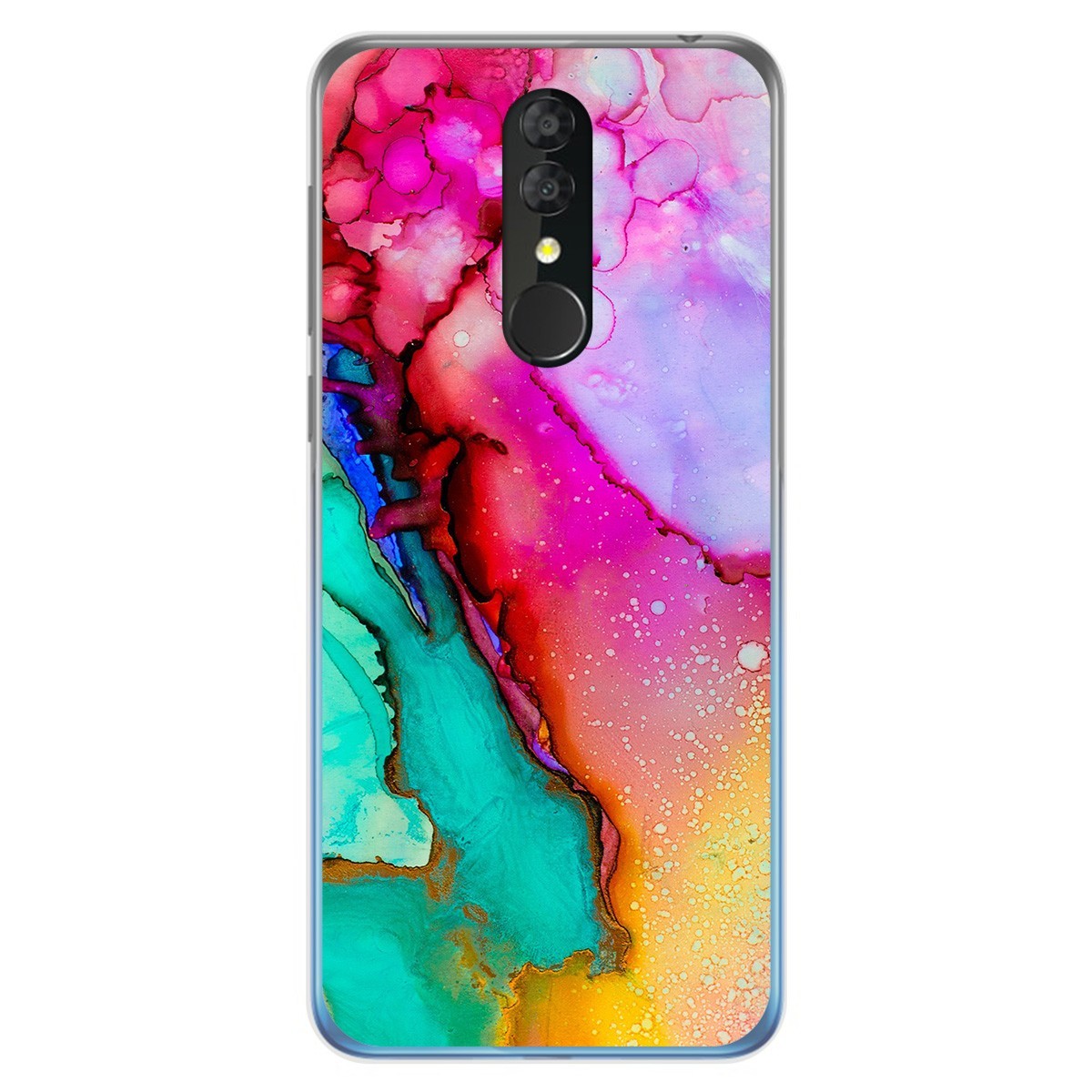 Funda Gel Tpu para Alcatel 3 2019 diseño Mármol 15 Dibujos
