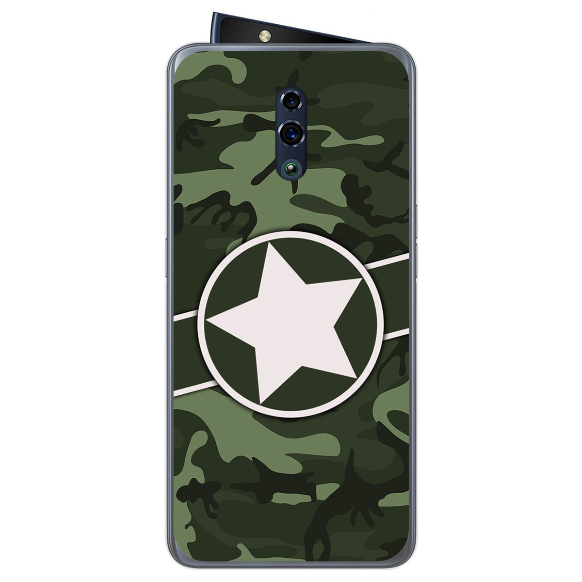 Funda Gel Tpu para Oppo Reno diseño Camuflaje 01 Dibujos