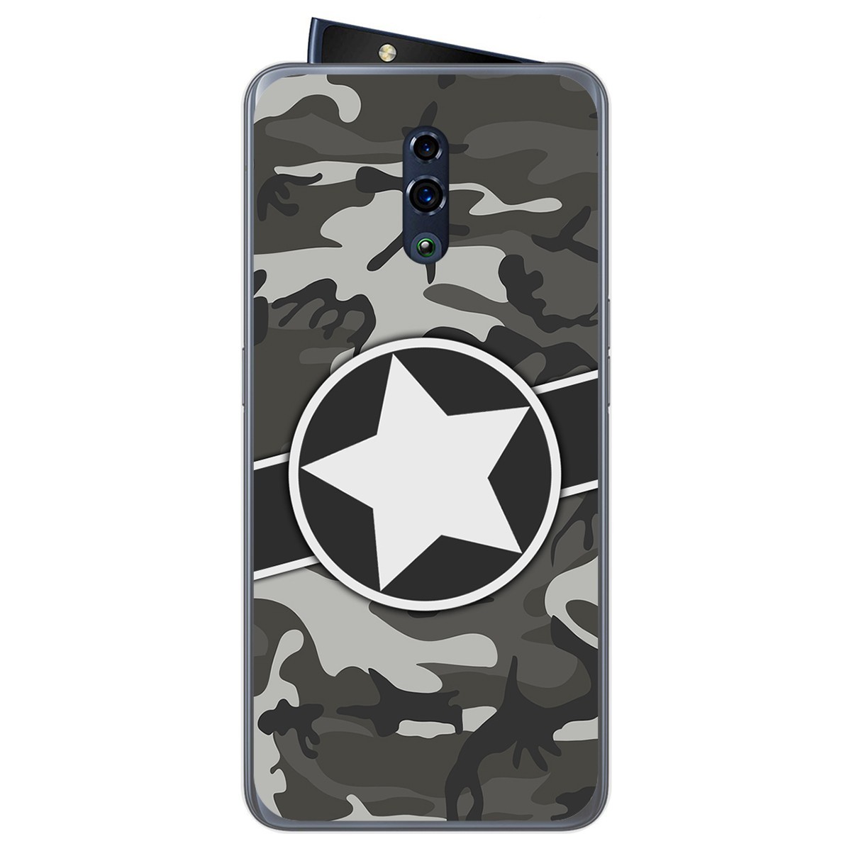 Funda Gel Tpu para Oppo Reno diseño Camuflaje 02 Dibujos