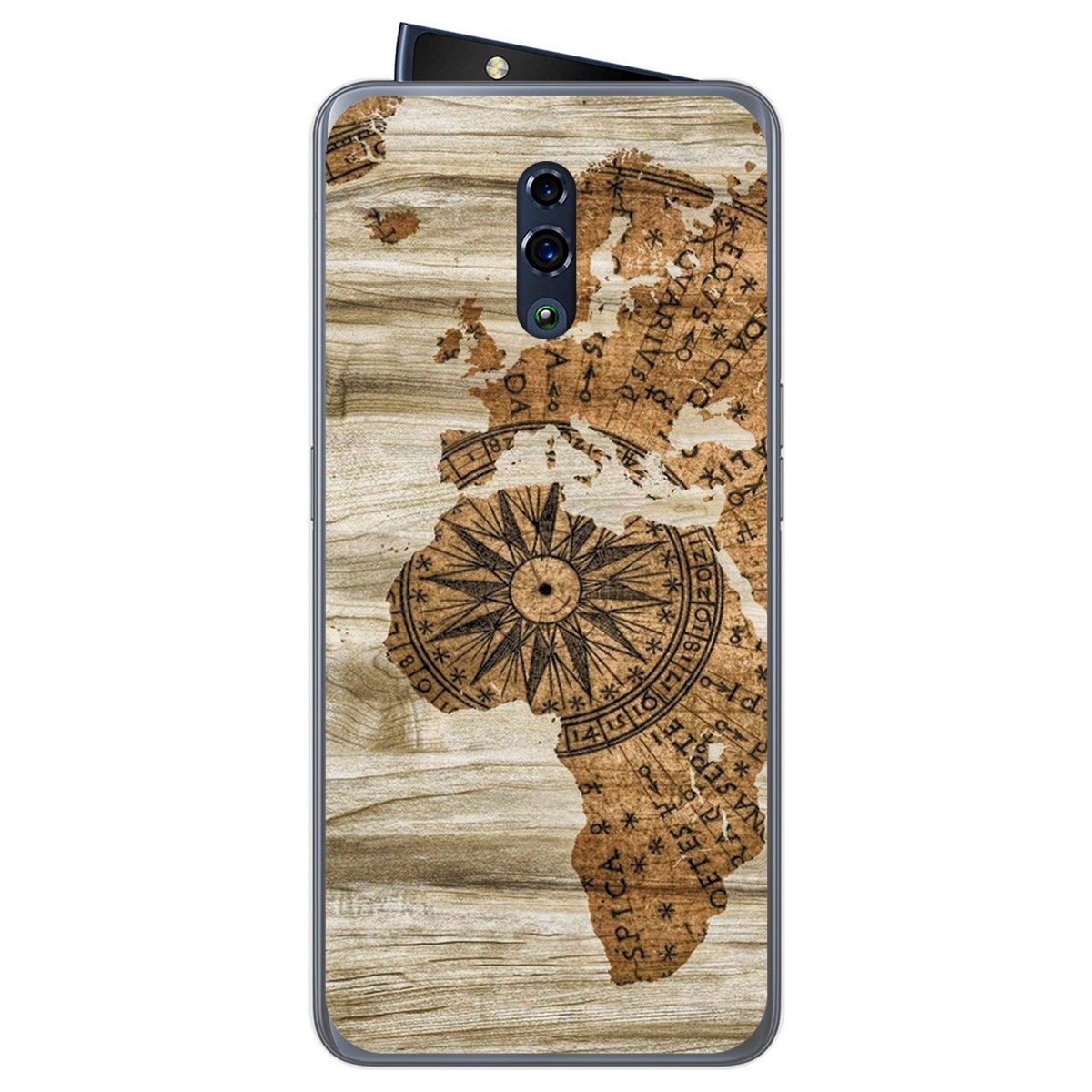 Funda Gel Tpu para Oppo Reno diseño Madera 07 Dibujos
