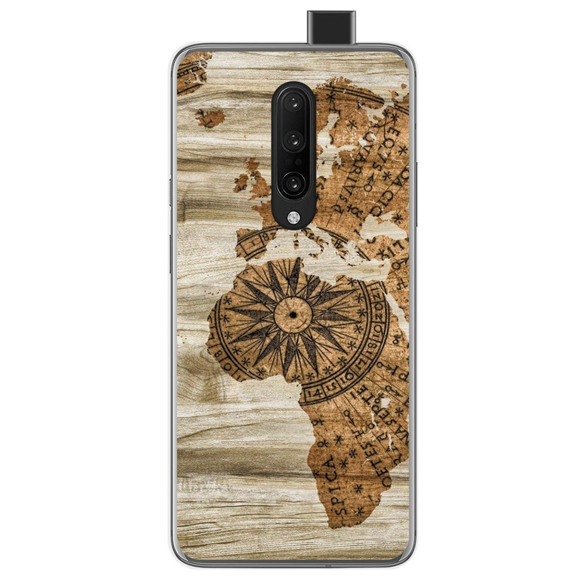 Funda Gel Tpu para Oneplus 7 Pro diseño Madera 07 Dibujos