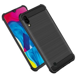 Funda Gel Tpu Anti-Shock Carbon Negra para Samsung Galaxy M10 2