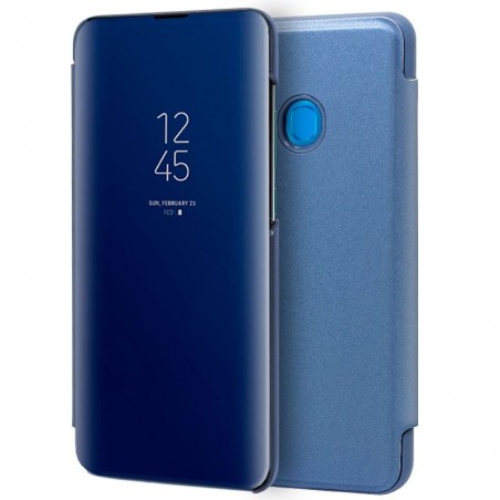 Funda Flip Cover Clear View para Samsung Galaxy A10 color Azul