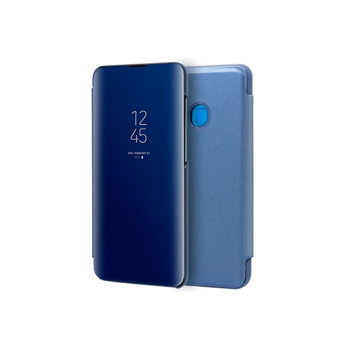 Funda Flip Cover Clear View para Samsung Galaxy A20 / A30 color Azul
