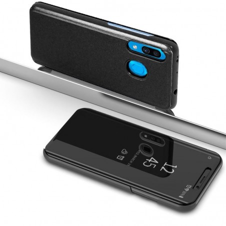 Funda Flip Cover Clear View para Samsung Galaxy A20 / A30 color Negra