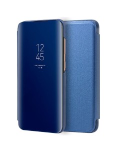 Funda Flip Cover Clear View para Samsung Galaxy A70 color Azul