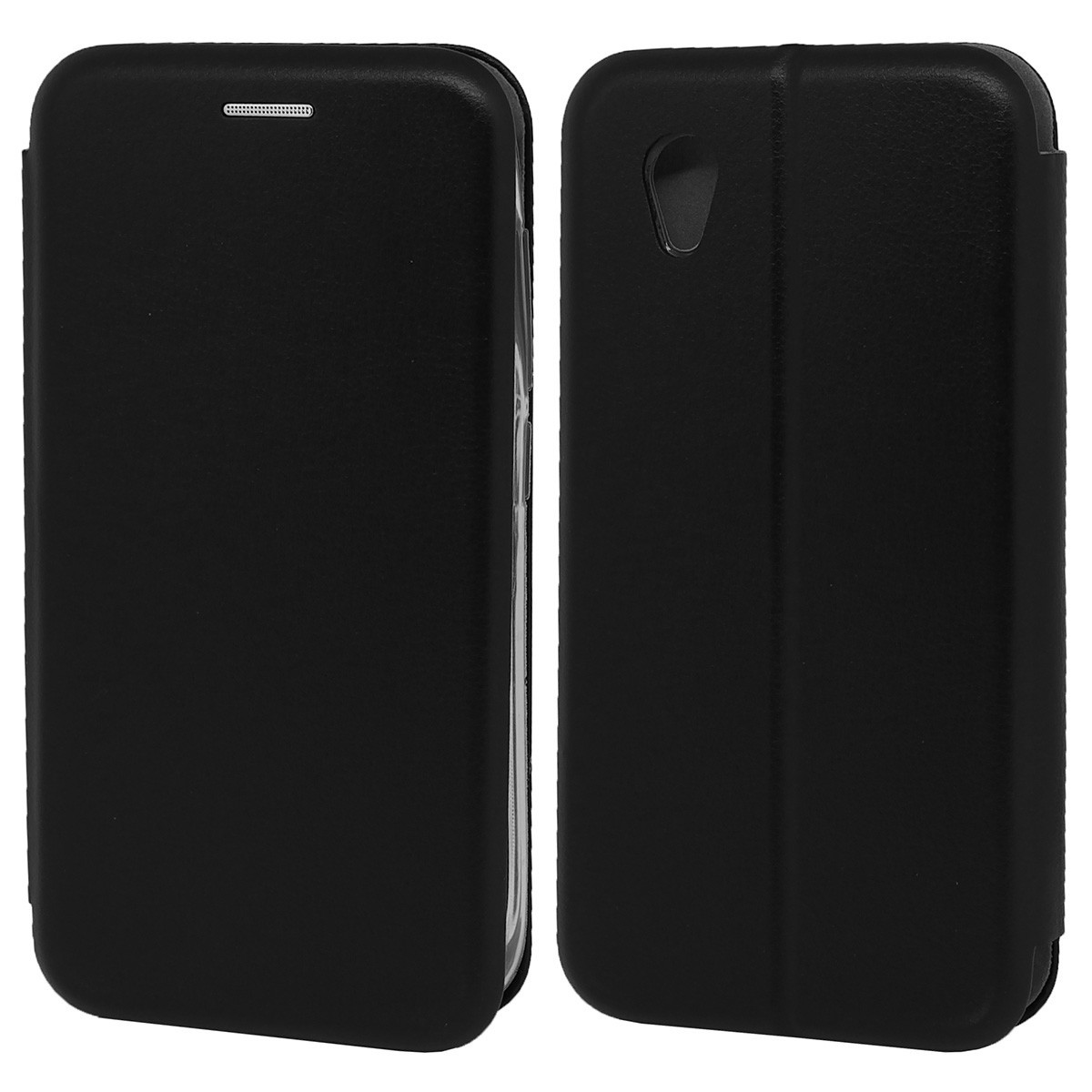 Funda Libro Soporte Magnética Elegance Negra para Alcatel 1 (2019)