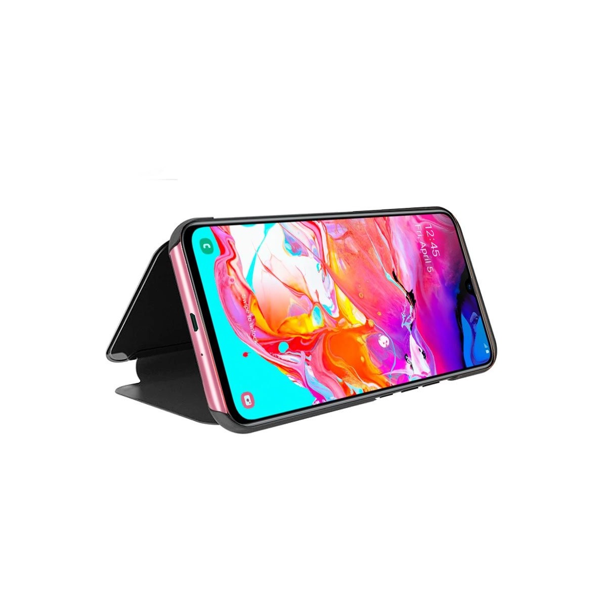 Funda Flip Cover Clear View para Samsung Galaxy A50 / A50s / A30s color Negra