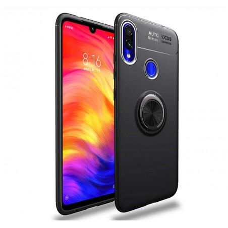 Funda Magnetica Soporte con Anillo Giratorio 360 para Xiaomi Redmi 7 Negra