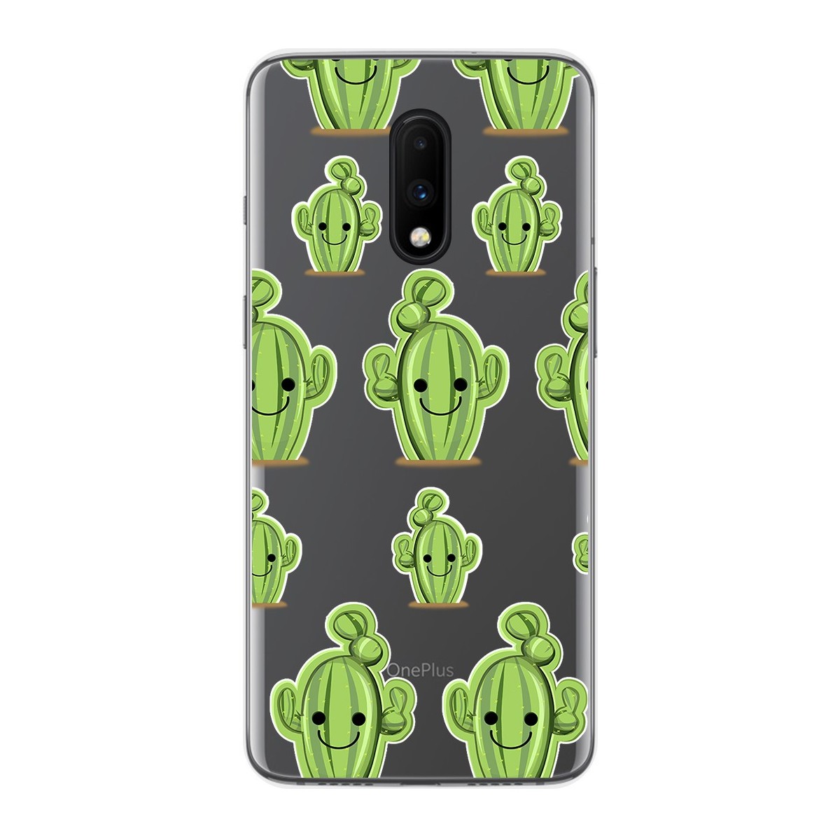 Funda Gel Transparente para Oneplus 7 diseño Cactus Dibujos