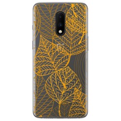 Funda Gel Transparente para Oneplus 7 diseño Hojas Dibujos