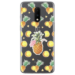 Funda Gel Transparente para Oneplus 7 diseño Piña Dibujos