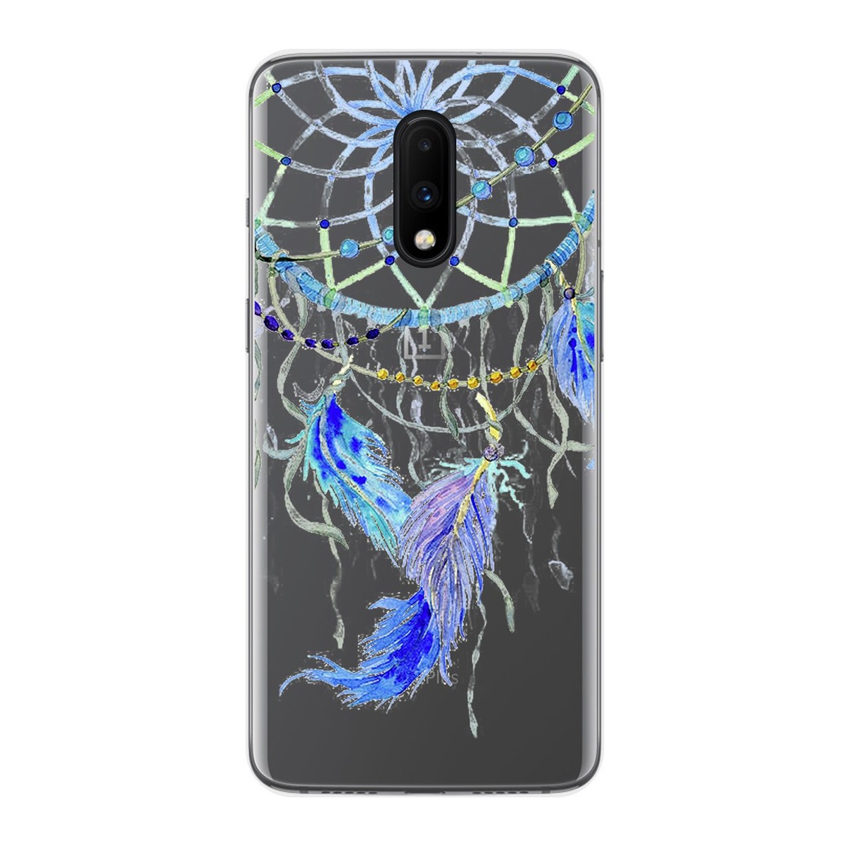 Funda Gel Transparente para Oneplus 7 diseño Plumas Dibujos
