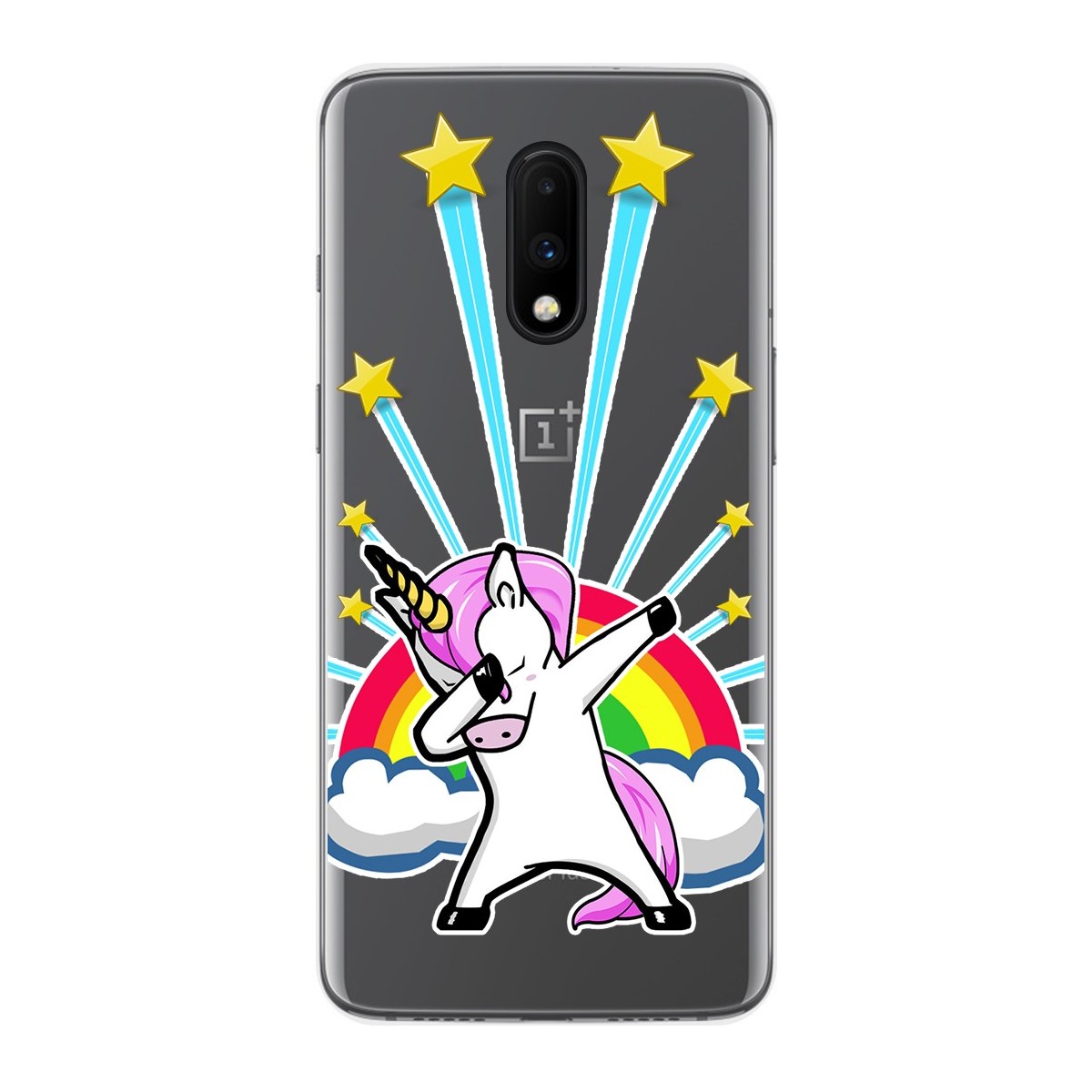 Funda Gel Transparente para Oneplus 7 diseño Unicornio Dibujos