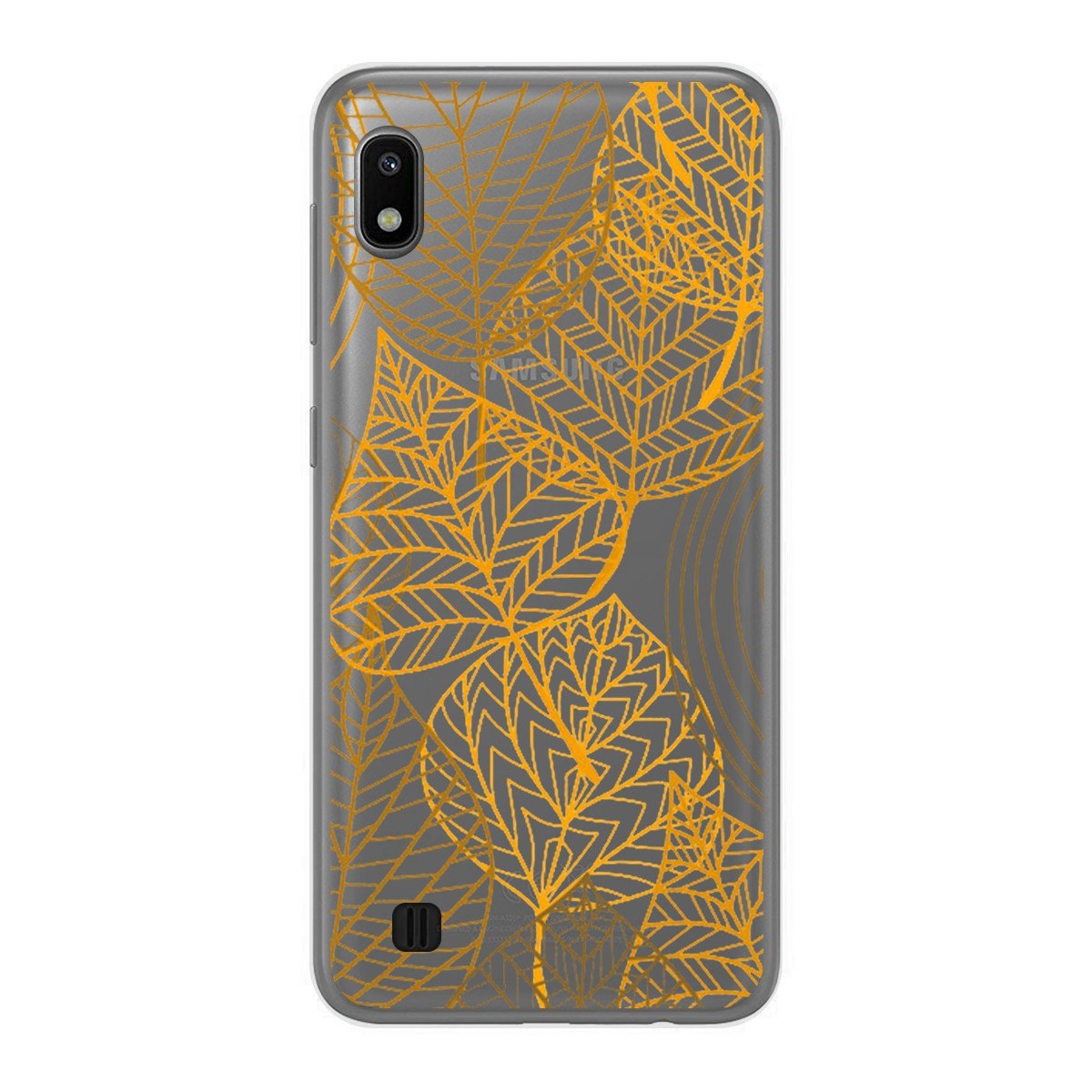 Funda Gel Transparente para Samsung Galaxy A10 diseño Hojas Dibujos
