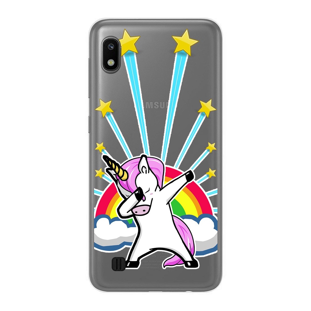 Funda Gel Transparente para Samsung Galaxy A10 diseño Unicornio Dibujos