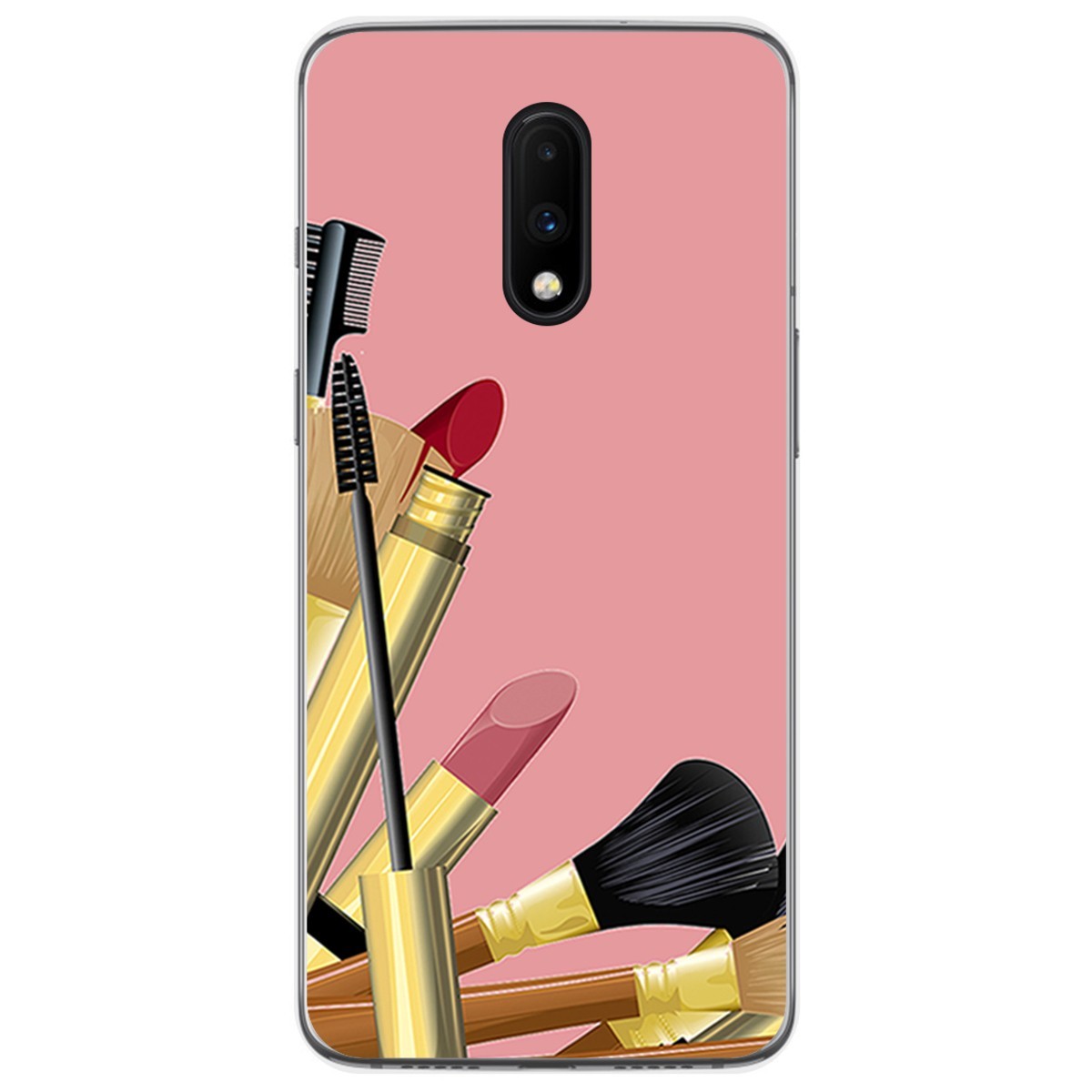 Funda Gel Tpu para Oneplus 7 diseño Brochas Dibujos