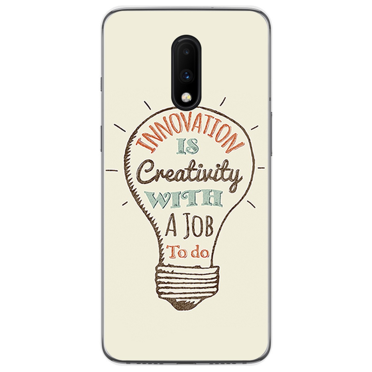 Funda Gel Tpu para Oneplus 7 diseño Creativity Dibujos