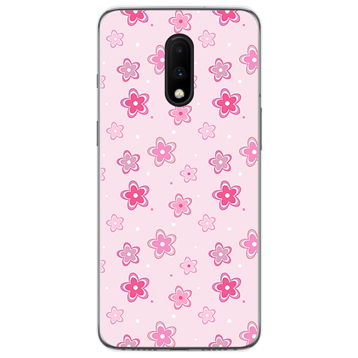 Funda Gel Tpu para Oneplus 7 diseño Flores Dibujos