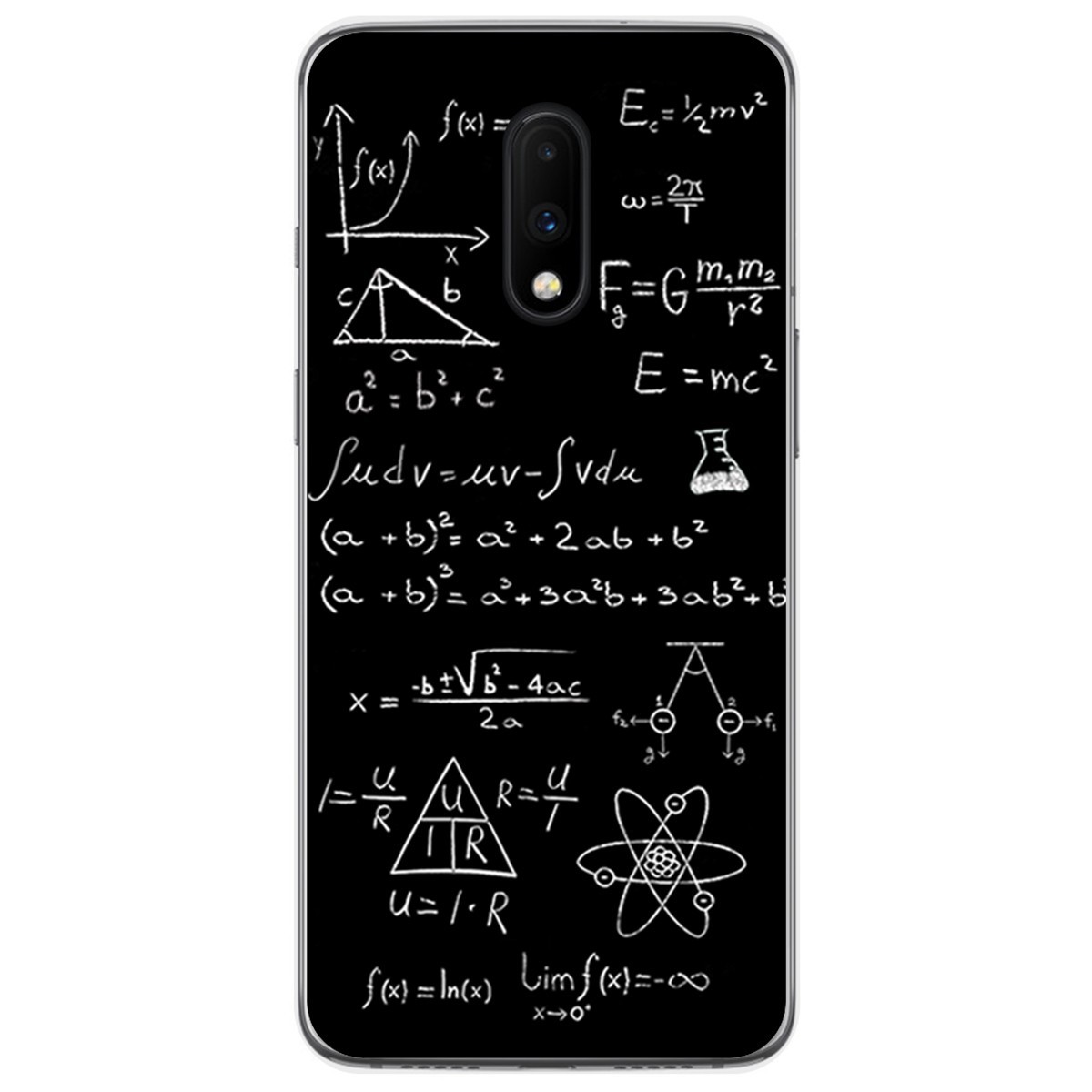 Funda Gel Tpu para Oneplus 7 diseño Formulas Dibujos