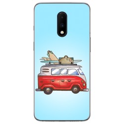 Funda Gel Tpu para Oneplus 7 diseño Furgoneta Dibujos