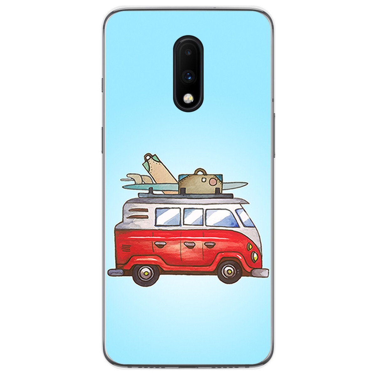Funda Gel Tpu para Oneplus 7 diseño Furgoneta Dibujos
