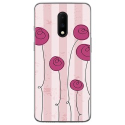 Funda Gel Tpu para Oneplus 7 diseño Flores Vintage Dibujos