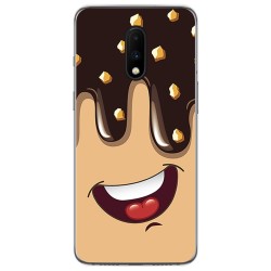 Funda Gel Tpu para Oneplus 7 diseño Helado Chocolate Dibujos