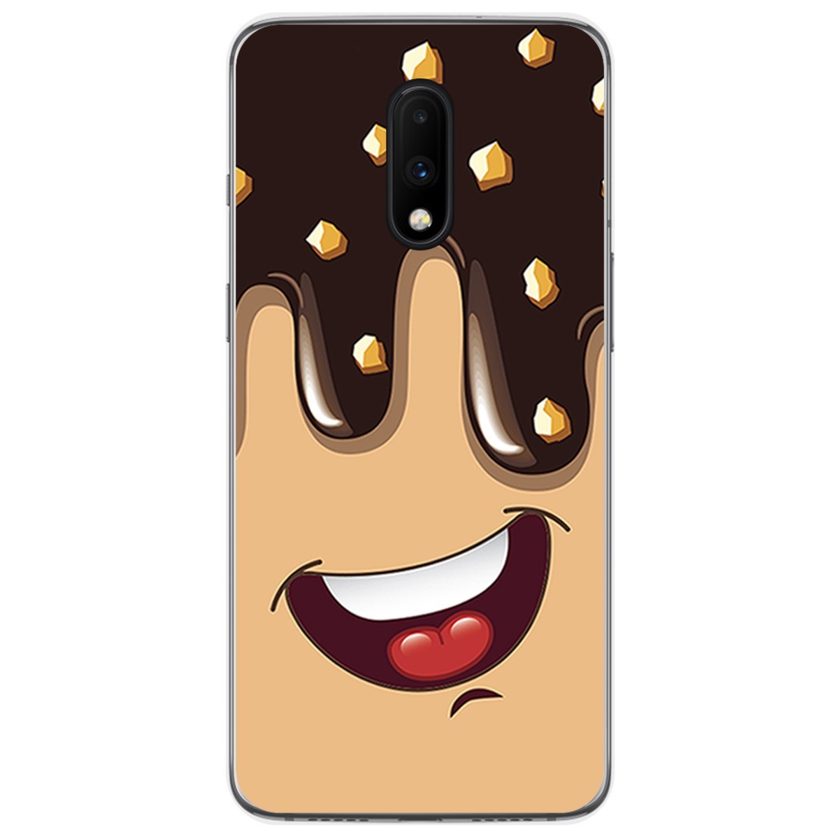 Funda Gel Tpu para Oneplus 7 diseño Helado Chocolate Dibujos