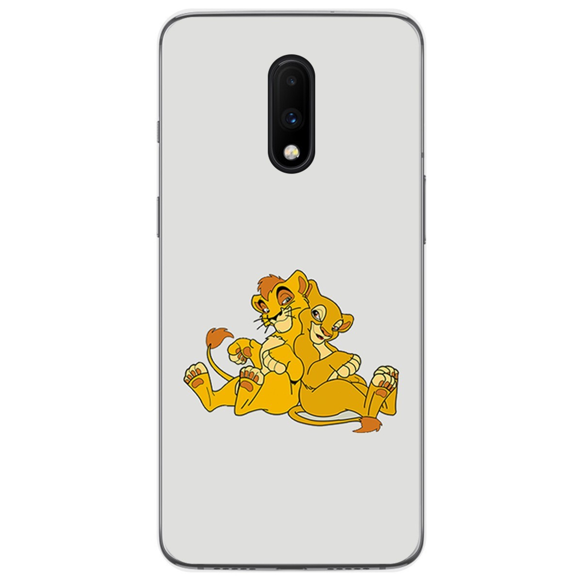 Funda Gel Tpu para Oneplus 7 diseño Leones Dibujos