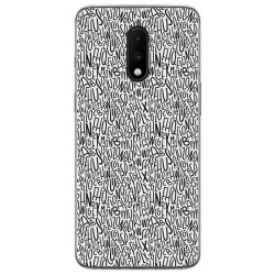 Funda Gel Tpu para Oneplus 7 diseño Letras Dibujos