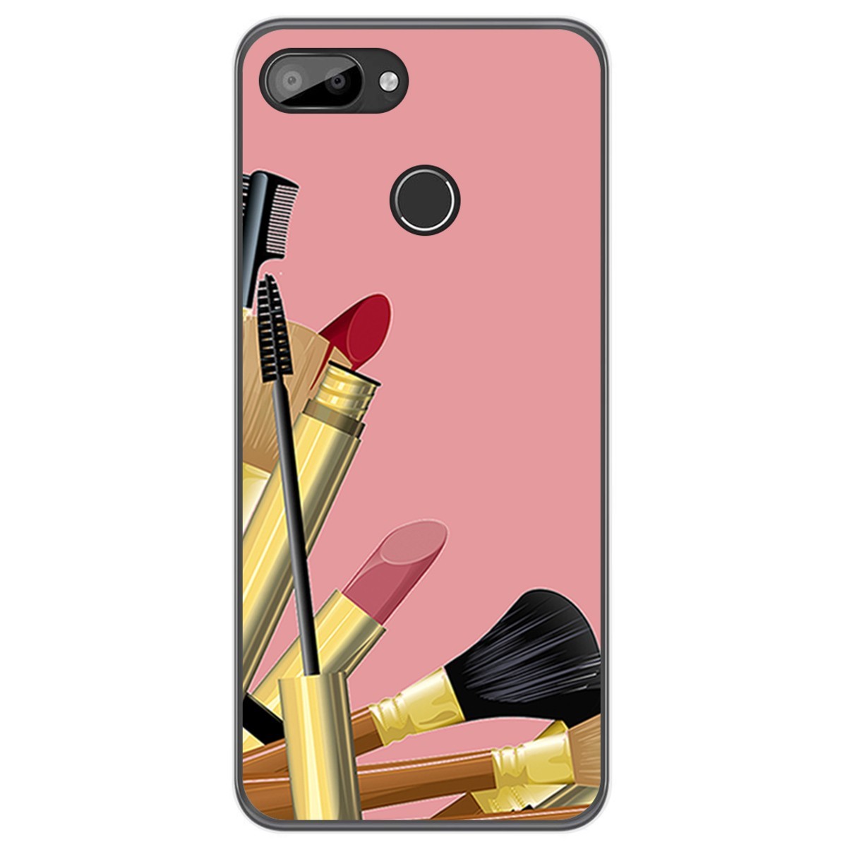 Funda Gel Tpu para Oukitel C11 / C11 Pro diseño Brochas Dibujos