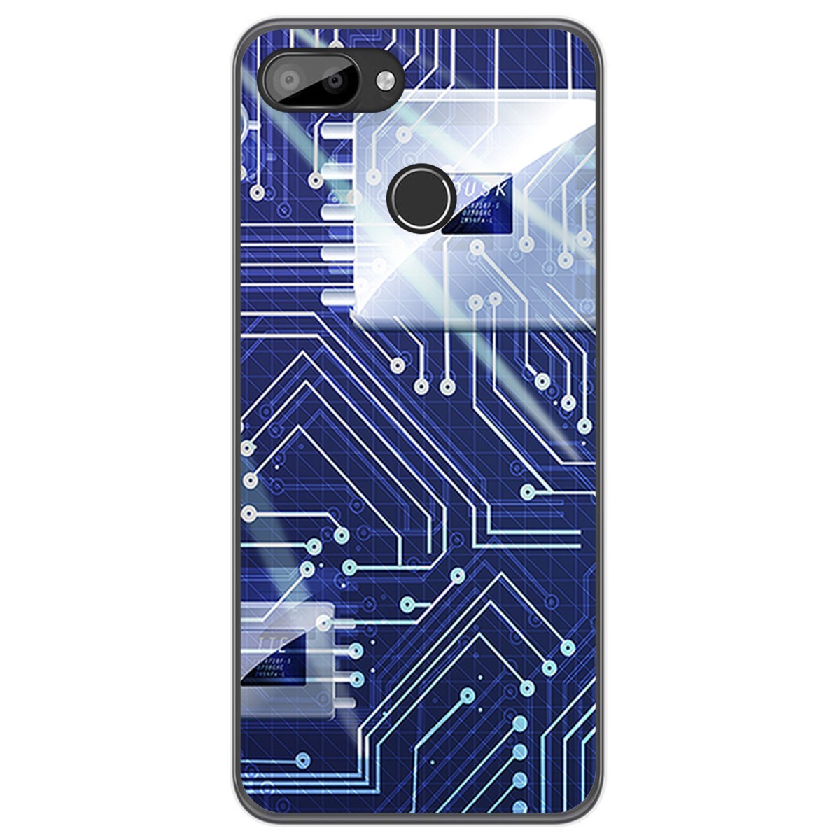 Funda Gel Tpu para Oukitel C11 / C11 Pro diseño Circuito Dibujos