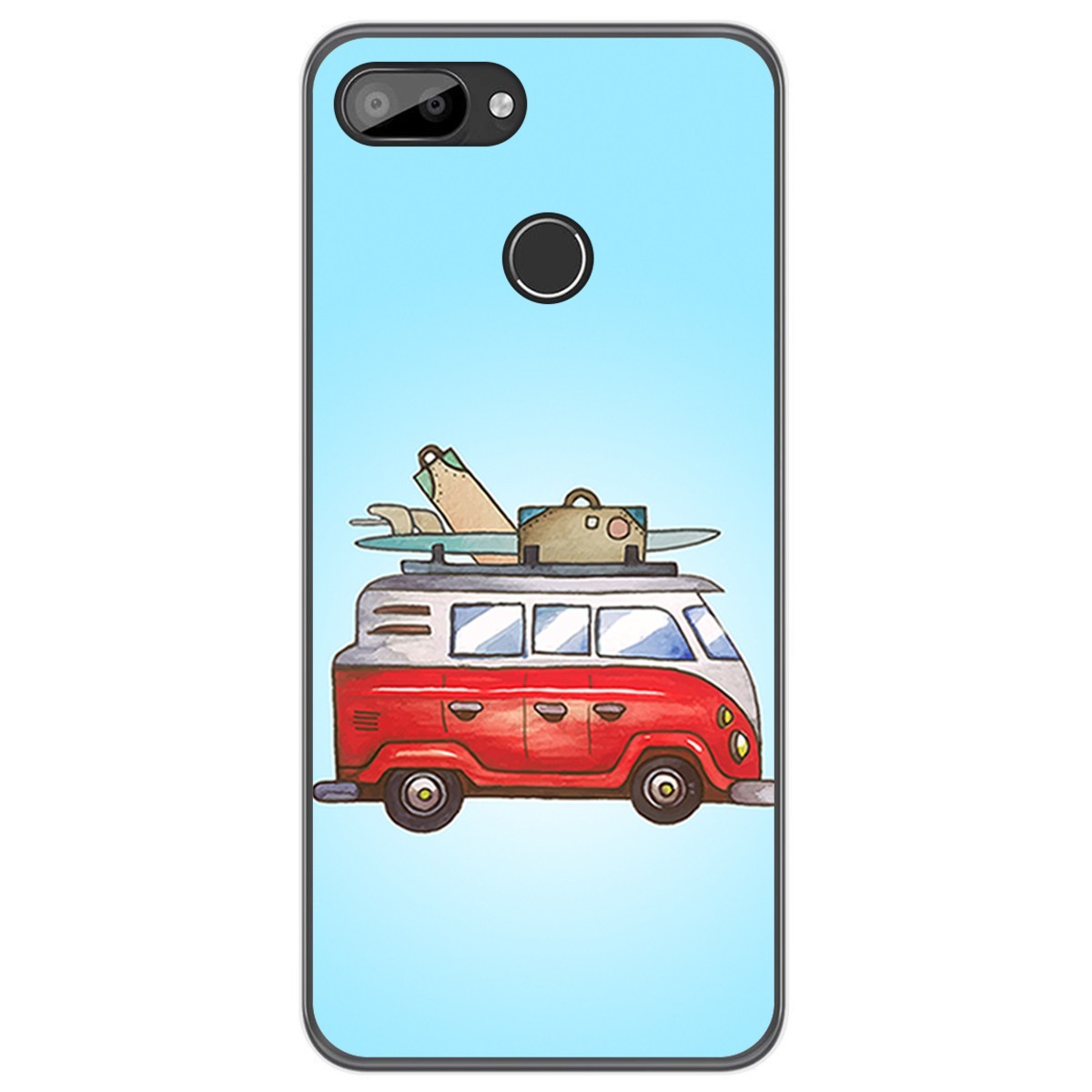 Funda Gel Tpu para Oukitel C11 / C11 Pro diseño Furgoneta Dibujos