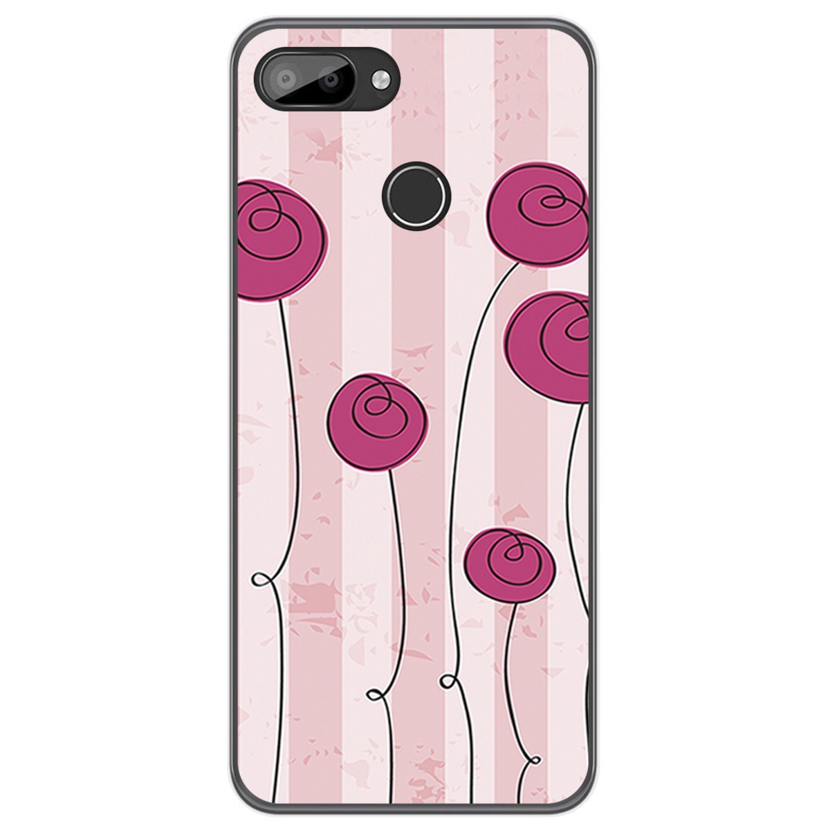 Funda Gel Tpu para Oukitel C11 / C11 Pro diseño Flores Vintage Dibujos