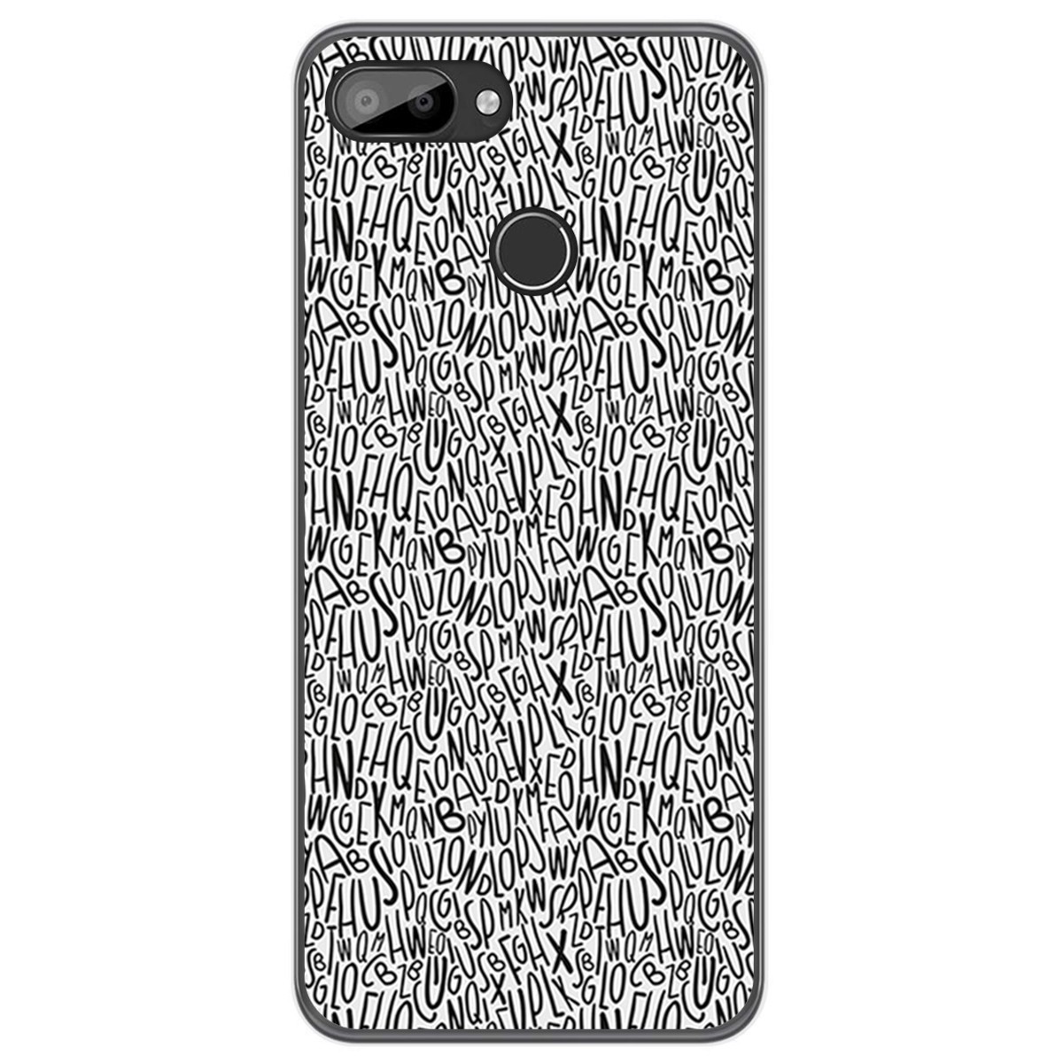 Funda Gel Tpu para Oukitel C11 / C11 Pro diseño Letras Dibujos