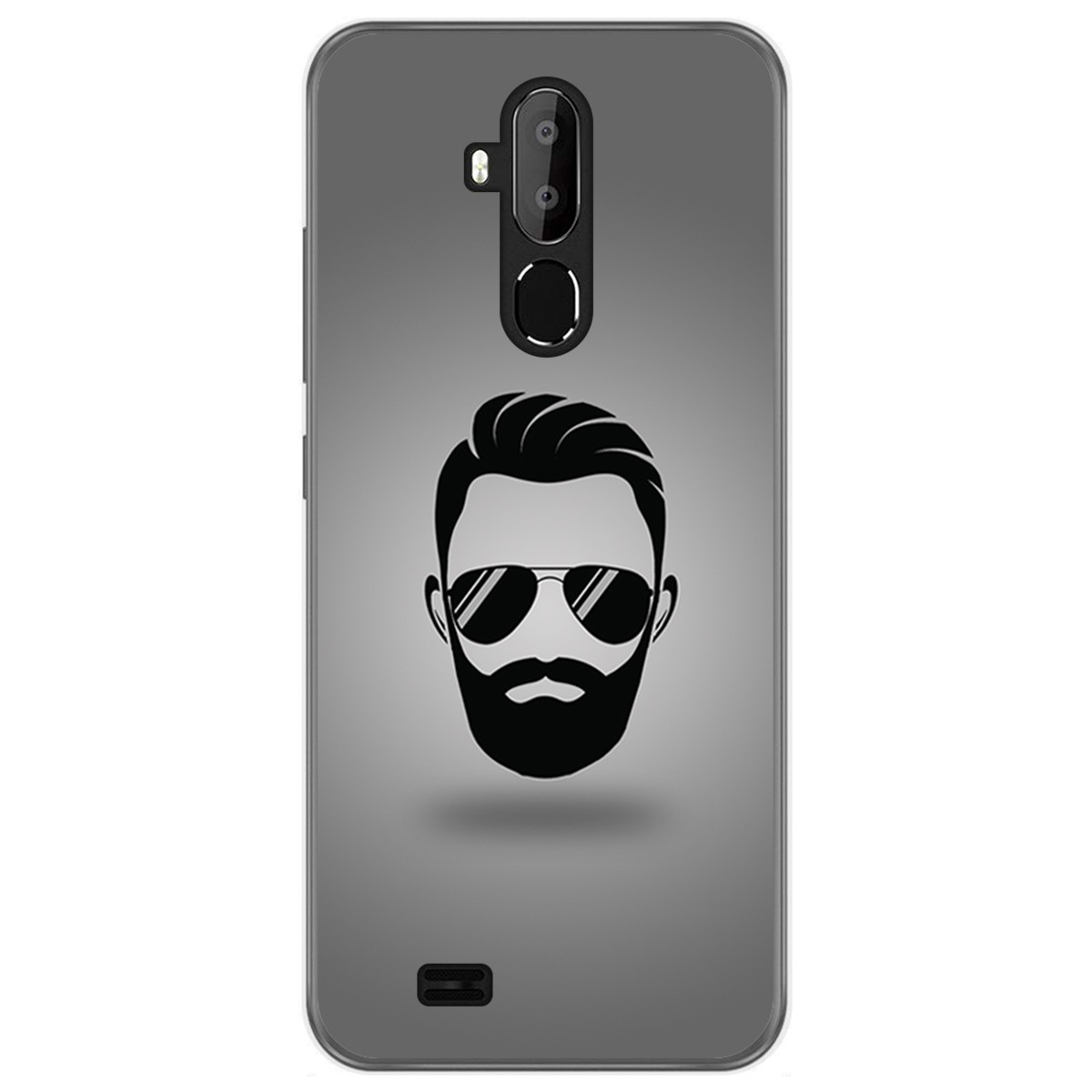 Funda Gel Tpu para Oukitel C12 / C12 Pro diseño Barba Dibujos