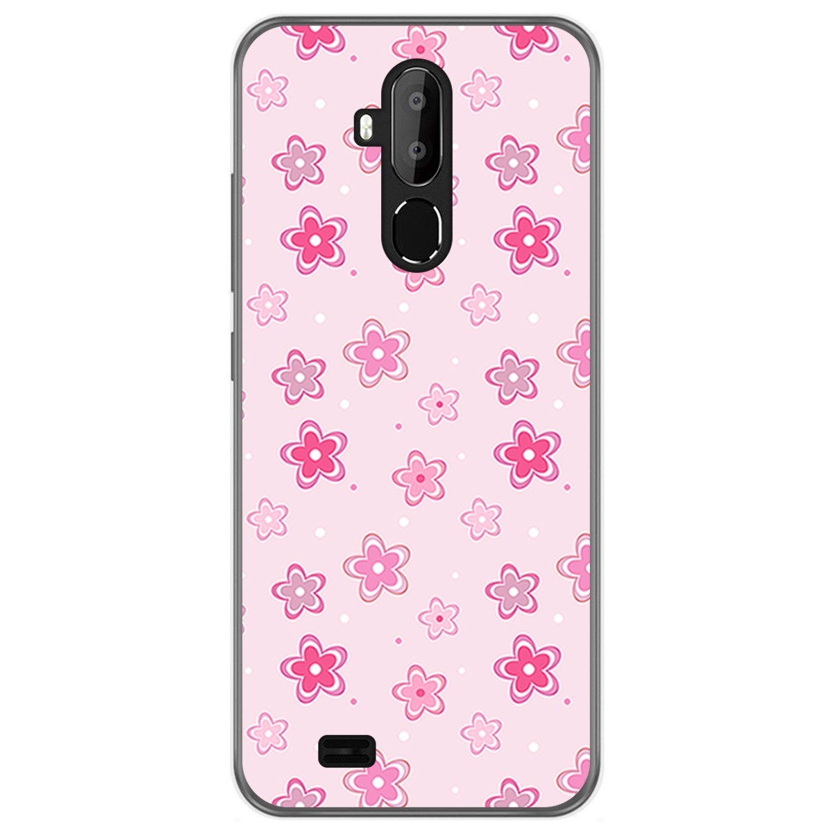 Funda Gel Tpu para Oukitel C12 / C12 Pro diseño Flores Dibujos