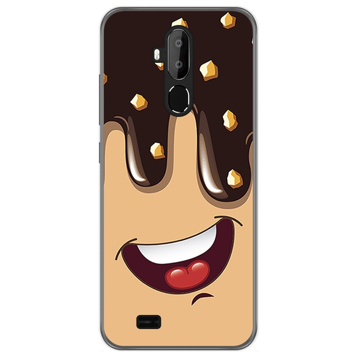 Funda Gel Tpu para Oukitel C12 / C12 Pro diseño Helado Chocolate Dibujos