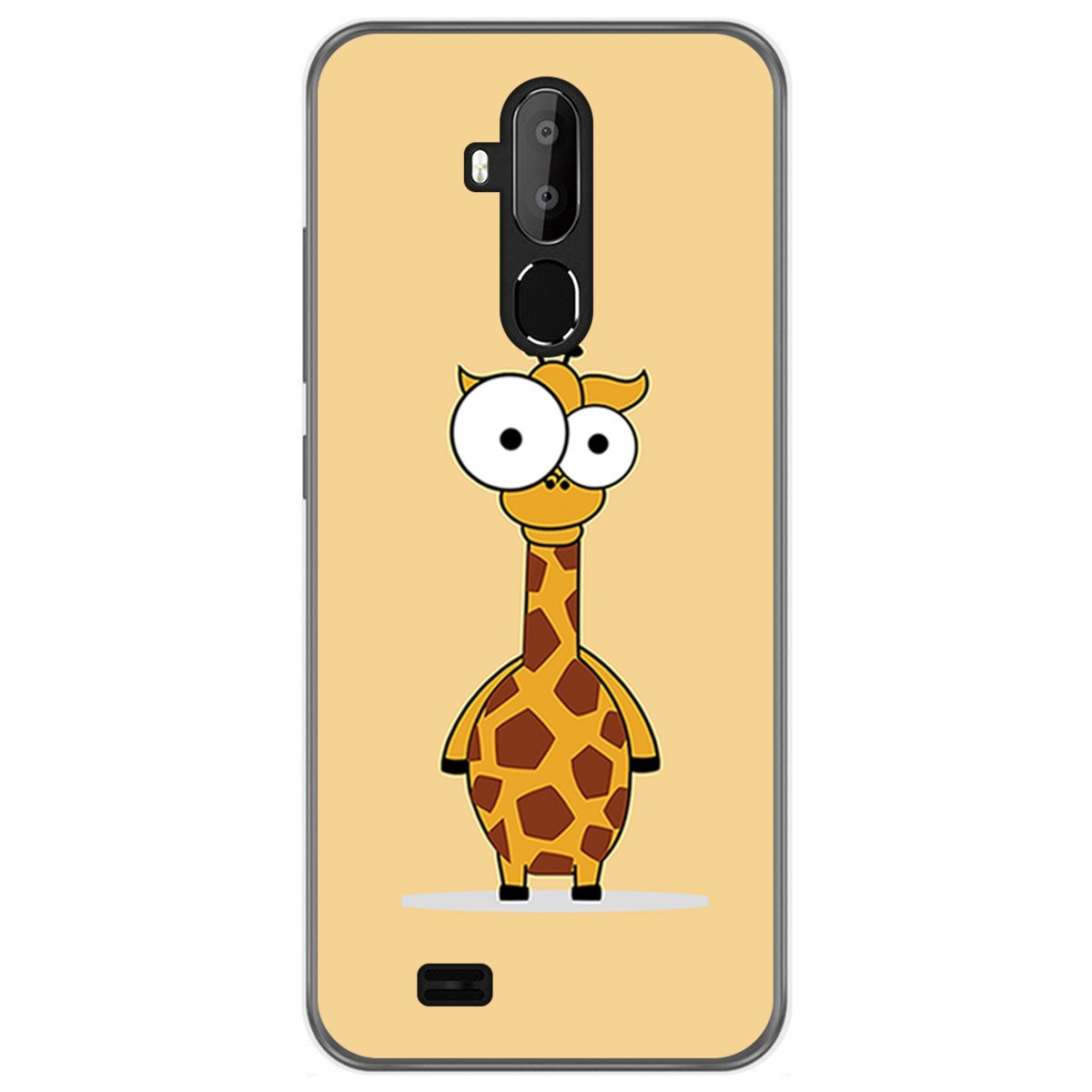 Funda Gel Tpu para Oukitel C12 / C12 Pro diseño Jirafa Dibujos