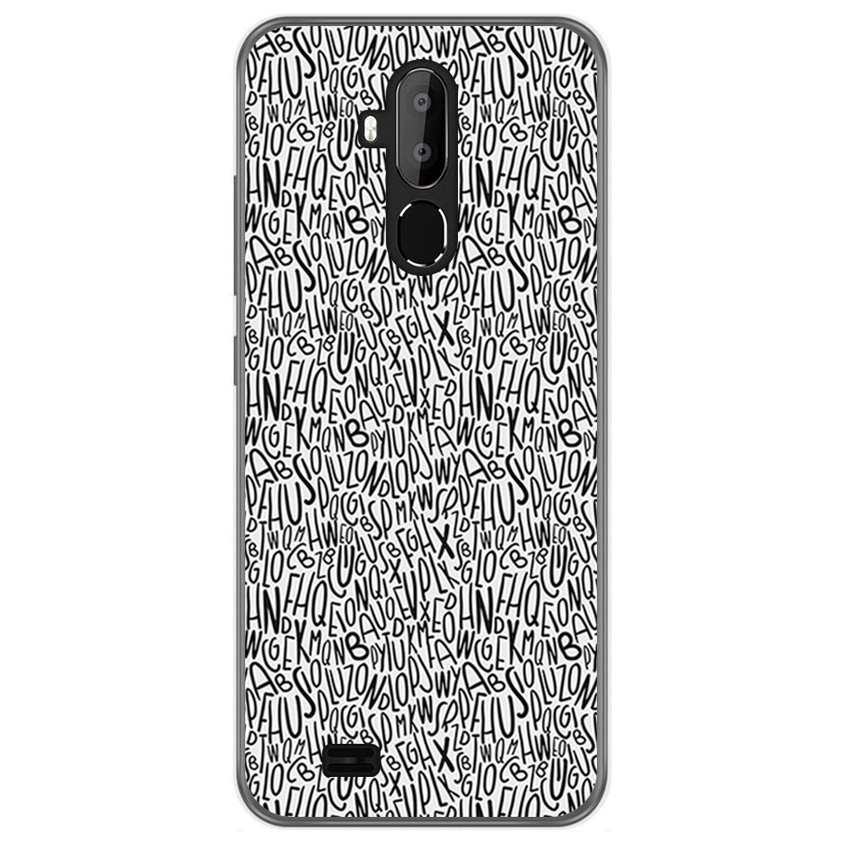 Funda Gel Tpu para Oukitel C12 / C12 Pro diseño Letras Dibujos