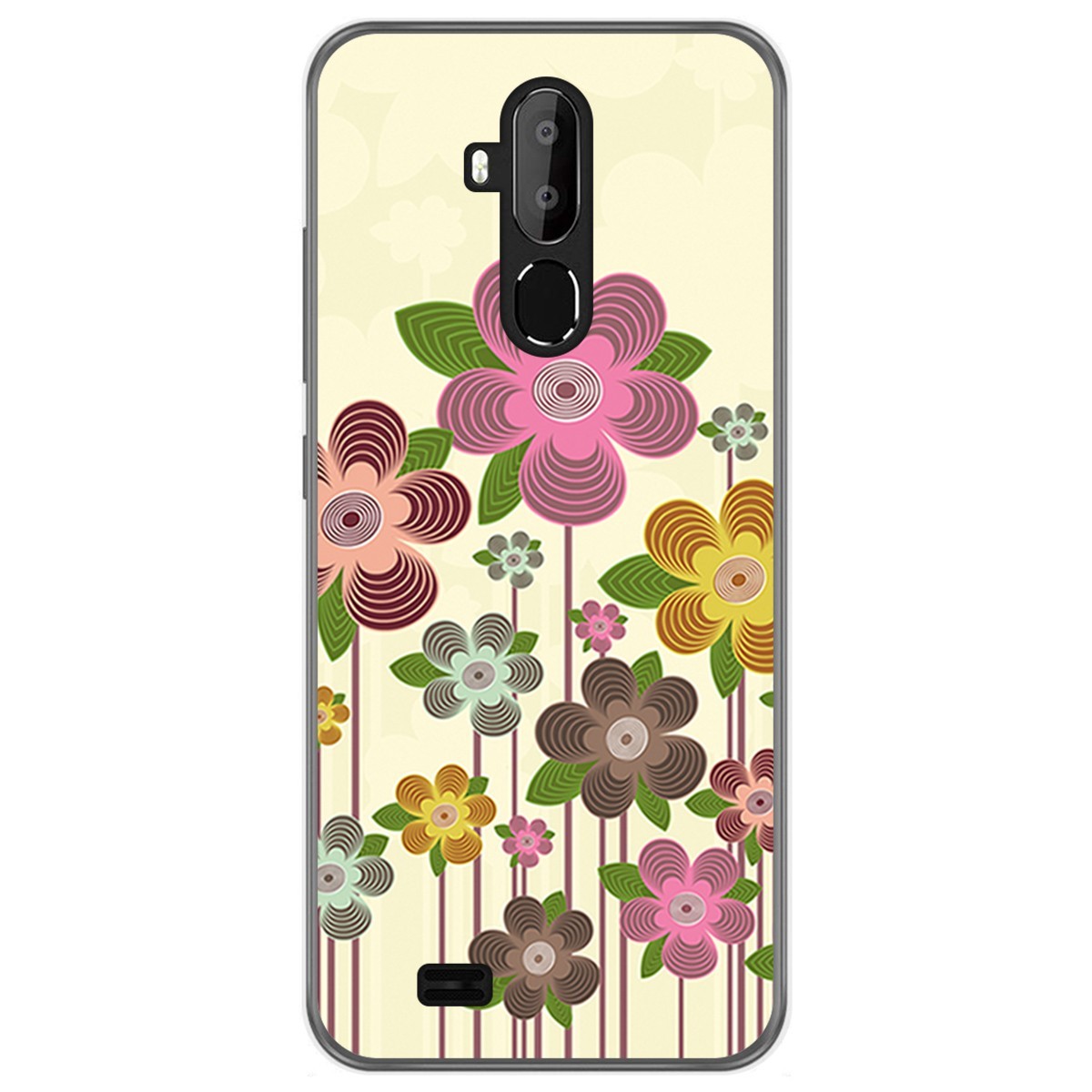 Funda Gel Tpu para Oukitel C12 / C12 Pro diseño Primavera En Flor Dibujos