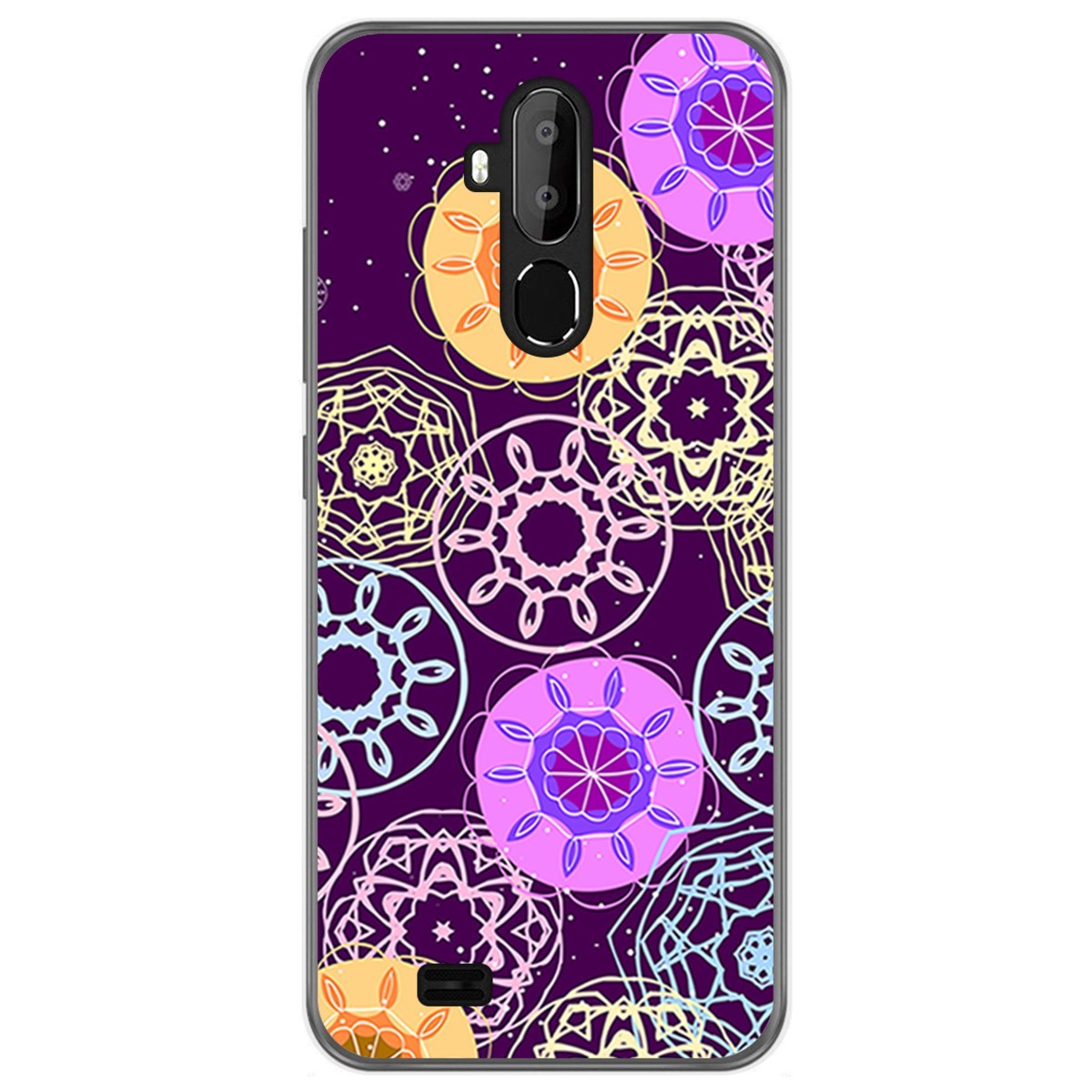 Funda Gel Tpu para Oukitel C12 / C12 Pro diseño Radial Dibujos