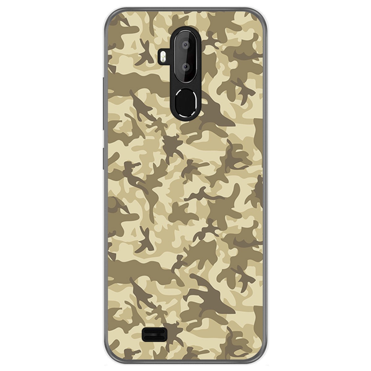 Funda Gel Tpu para Oukitel C12 / C12 Pro diseño Sand Camuflaje Dibujos