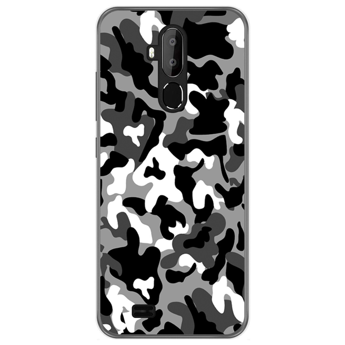 Funda Gel Tpu para Oukitel C12 / C12 Pro diseño Snow Camuflaje Dibujos