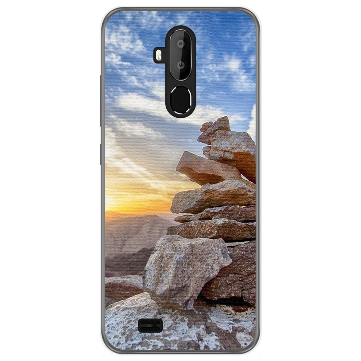 Funda Gel Tpu para Oukitel C12 / C12 Pro diseño Sunset Dibujos