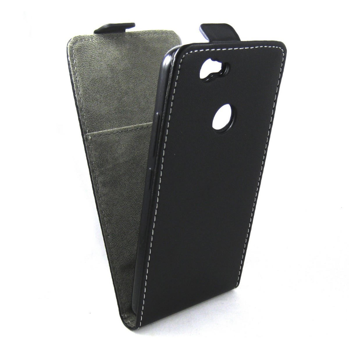 Funda Piel Premium Negra Ultra-Slim para Huawei Nova