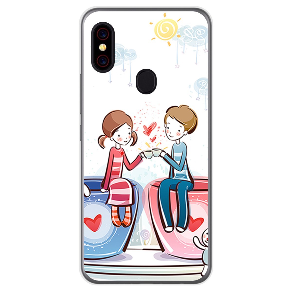 Funda Gel Tpu para UmiDigi F1 diseño Café Dibujos